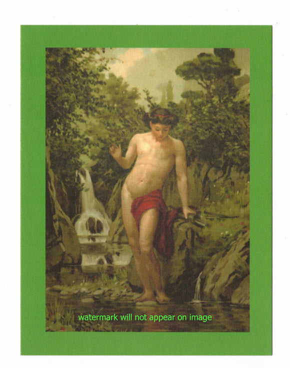 POSTCARD / BAIXERAS-VERDAGUER / Narcissus in love with his reflection, 19th century