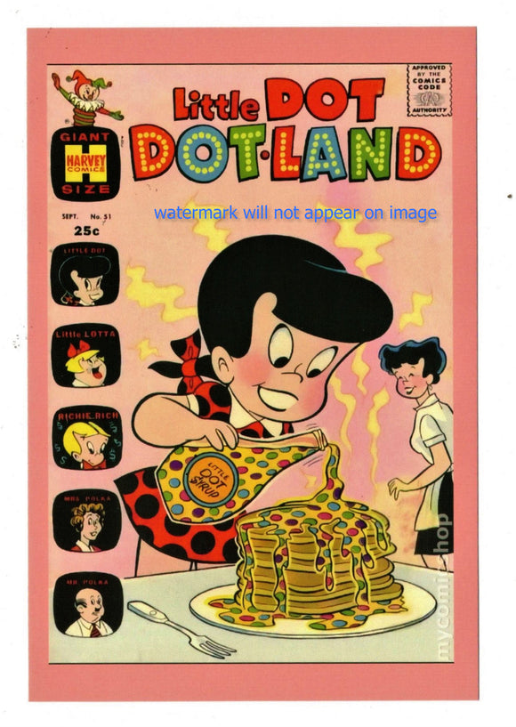 POSTCARD / Little Dot / Pancakes + Syrupm 1962 / Vic Herman