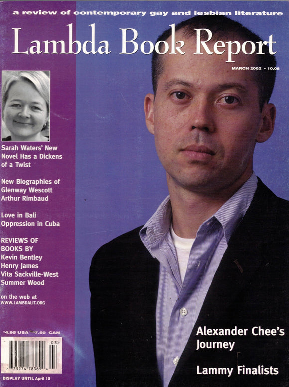 Lambda Book Report / 2002 / March / Sarah Waters / Alexander Chee / Arthur Rimbaud