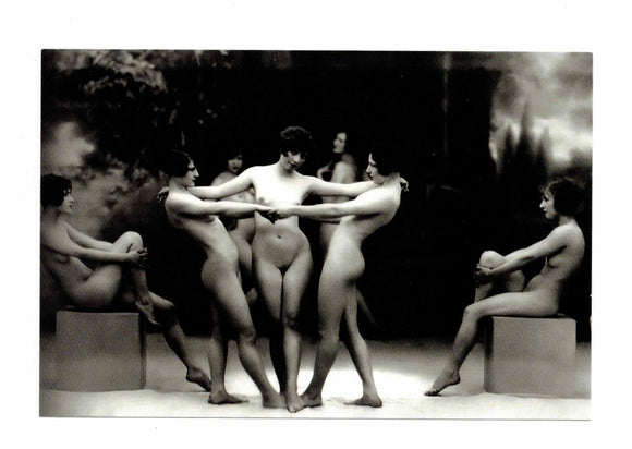 POSTCARD / Group of nude women dancers, 1920s / Albert Arthur Allen