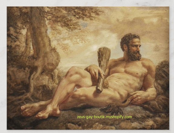 POSTCARD / De CHAULNES / Hercules resting, 1850