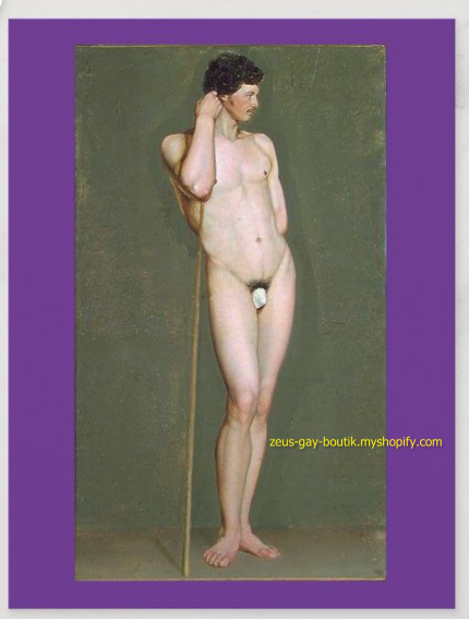 POSTCARD / GORBITZ, Johan / Study of a male nude, 19th century