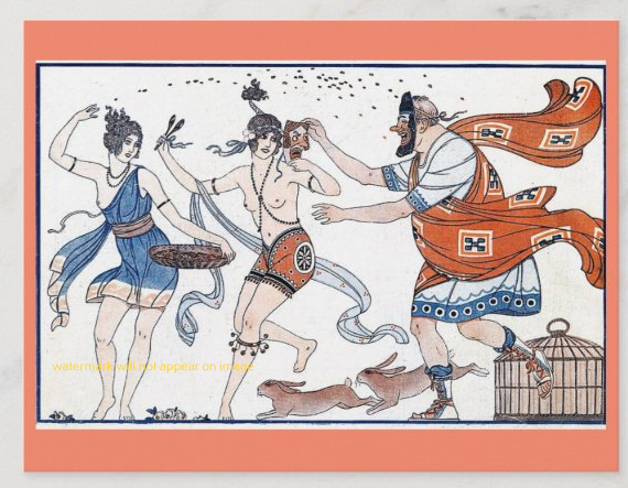 POSTCARD / KUHN-REGNIER, Joseph / Carnival at Pompeii, 1923