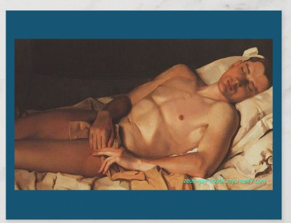 POSTCARD / SOMOV Konstantin, Sleeping nude male, 1937