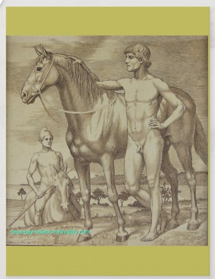 POSTCARD / VOLKMAN, Arthur / Roman athletes + horses, 1907