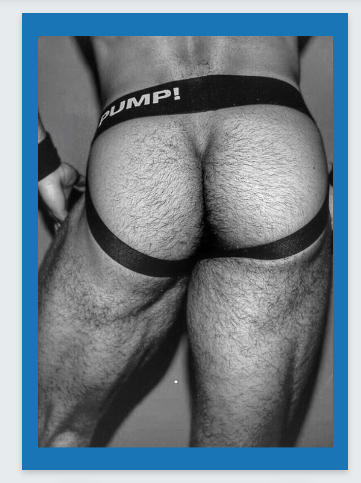 GREETING CARD / Nude man buttocks in jockstrap