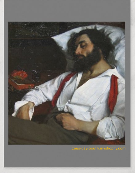 POSTCARD / CAROLUS-DURAN / Homme endormi, 1861