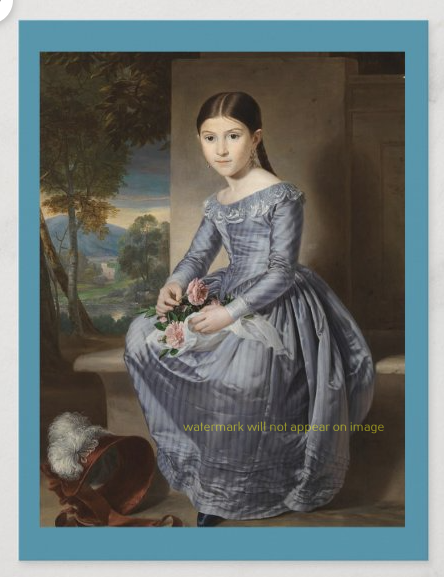 POSTCARD / TAJEO, Rafael / Girl with flowers, 1824