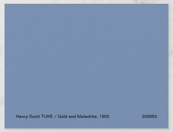 POSTCARD / TUKE Henry Scott / Ruby, Gold + Malachite, 1902 (blue frame