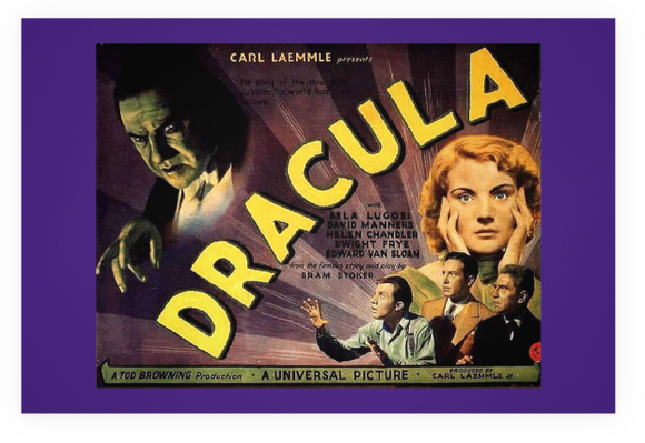 POSTCARD / Dracula, 1931 / Tod Browning / Bela Lugosi / David Manners / Poster