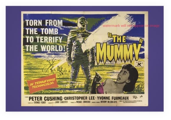 POSTCARD / The Mummy, 1959 / Terence Fischer / Peter Cushing / Christopher Lee