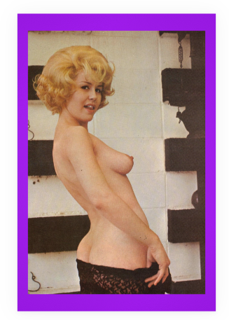 POSTCARD / Sandra nude blonde against wall
