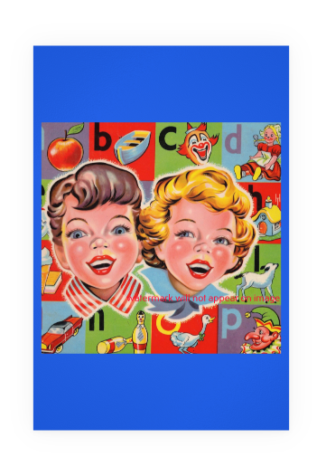 POSTCARD / Boy and Girl ABC, 1950s