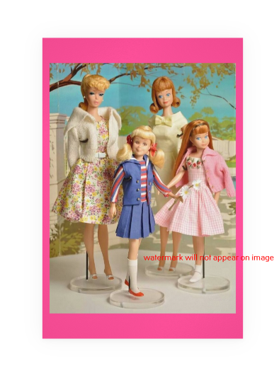 POSTCARD / Vintage Barbie dolls selection