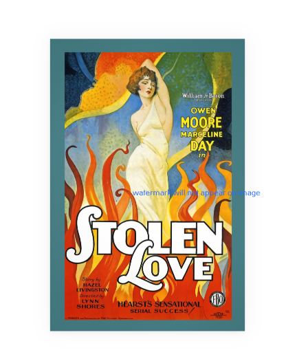 POSTCARD / Stolen Love, 1928 / Owen Moore / Marceline Day