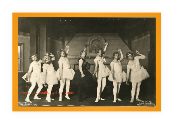 POSTCARD / Pony Ballet at the Racket Club, 1900