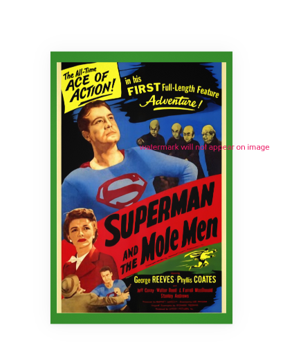 POSTCARD / SUPERMAN and THE MOLE MEN, 1951 / George Reeves