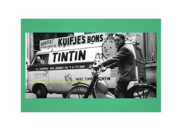 POSTCARD / Tintin delivery van
