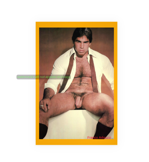 POSTCARD / Franco Arbruzzi frontal nude open shirt + tie