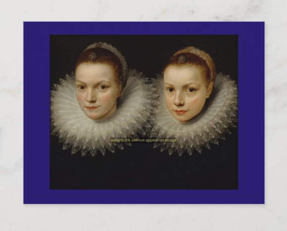 POSTCARD / VOS, Cornelis de / Two sisters, 1610