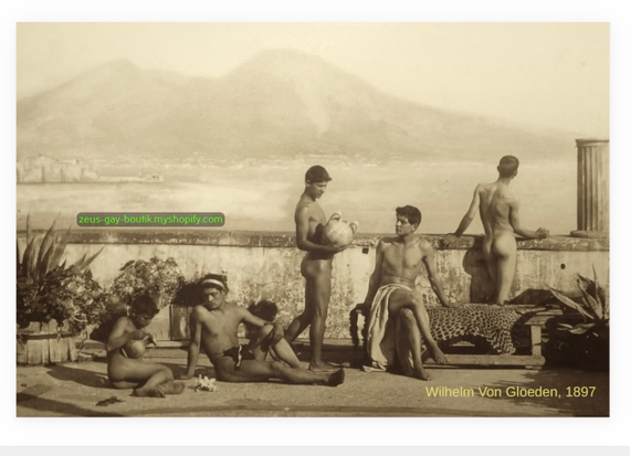 POSTCARD / VON GLOEDEN / Naples, Nude men, 1897 / 2