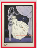 POSTCARD / BARBIER, Georges / Nijinsky, le spectre de la rose, 1913