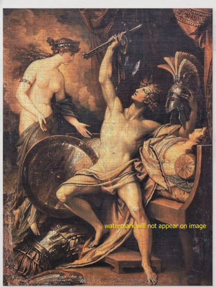 POSTCARD / WEST, Benjamin / Thetis brings Achilles his armor, 1804