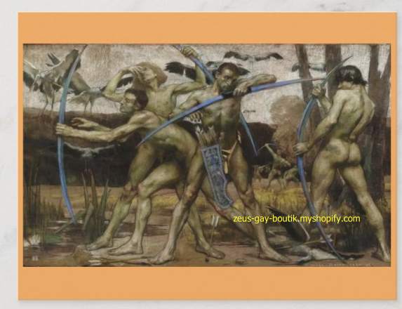 POSTCARD / DESVALLIERES, Georges / The Archers, 1895