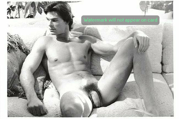 POSTCARD / Ernie Langeberg nude on sofa