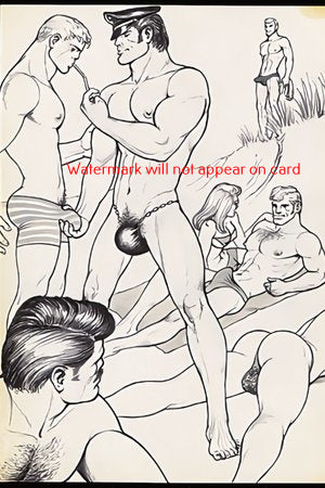 POSTCARD / Tom of Finland / At the Beach
