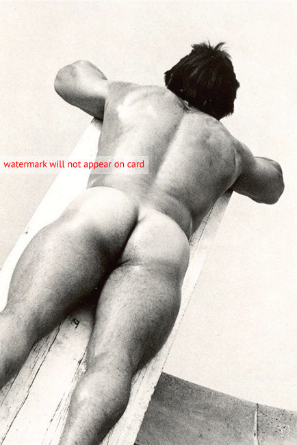 POSTCARD / Gordon Grant nude on diving board