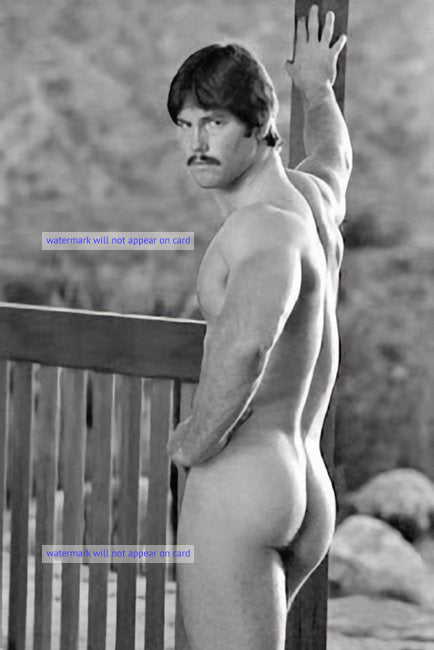 POSTCARD / Bruce Van Allen nude buttocks from back