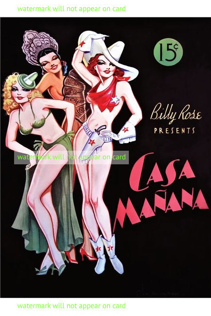 POSTCARD / Burlesque / Billy Rose presents Casa Manana, 1936