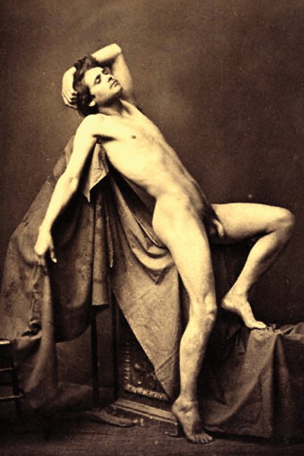 POSTCARD / MARCONI, Gaudenzio / Male figure in repose, 1860