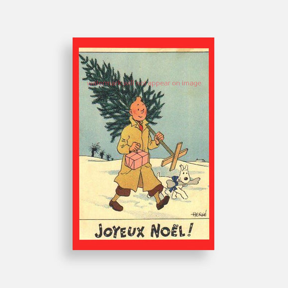 POSTCARD / Hergé / Tintin / Joyeux Noel