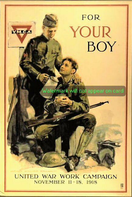 POSTCARD / BROWN Arthur William / YMCA: For your Boy, 1918