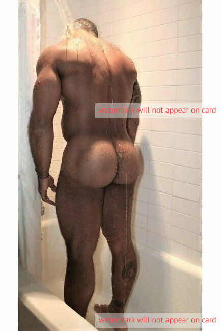 POSTCARD / Giovanni nude buttocks in shower