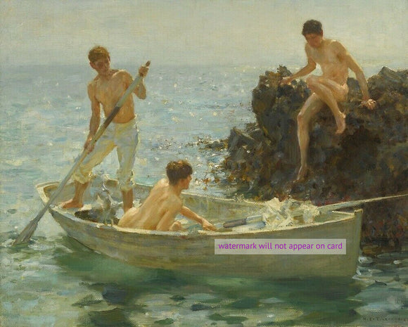 POSTCARD / TUKE Henry Scott / The bathing cove