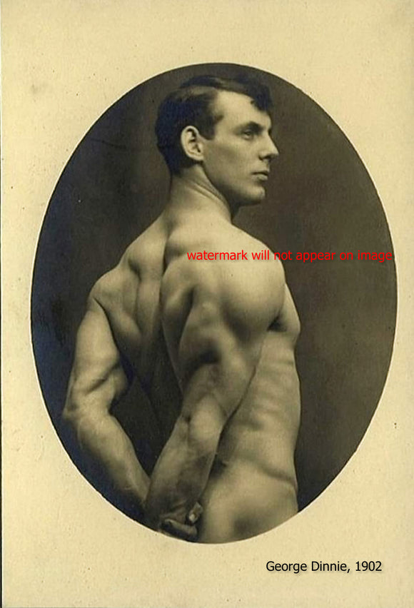 POSTCARD / George Dinnie, wrestler / 1902