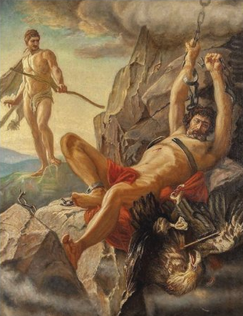 POSTCARD / BLOCH, Carl / Liberation of Prometheus, 19th century