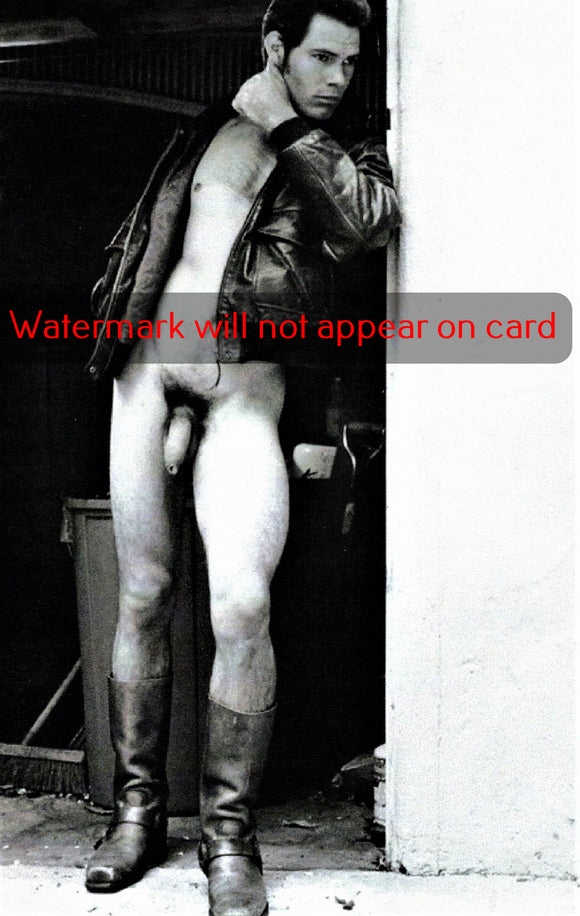 GREETING CARD / Lawrence nude in boots