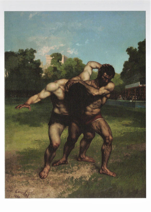 POSTCARD / COURBET, Gustave / The wrestlers, 1853
