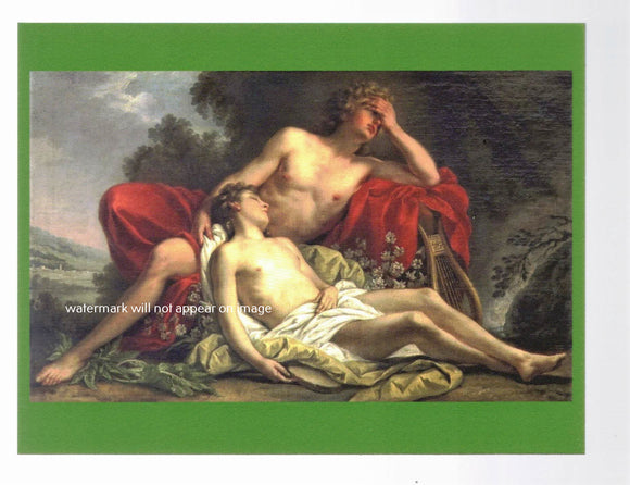 POSTCARD / JOLLAIN, Nicolas Rene / The death of Hyacinth, 1769