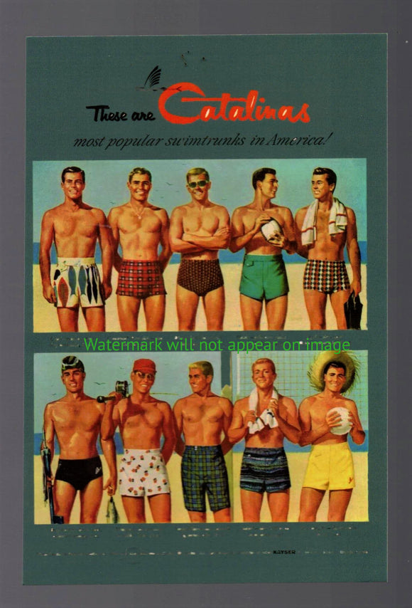 POSTCARD / Catalinas / Swimsuit Ad, 1955