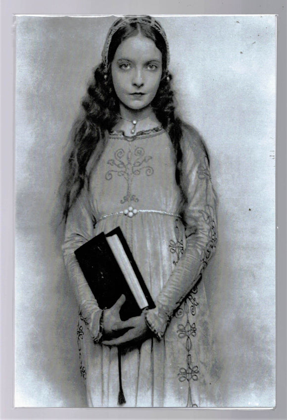 GREETING CARD / Lillian Gish + Book / Ramola, 1924