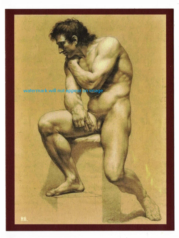 POSTCARD / REATTU Jacques / Academic male nude, 1792