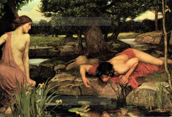 POSTCARD / WATERHOUSE J.W. / Echo + Narcissus, 1903