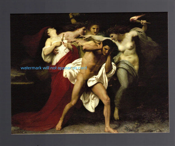 POSTCARD / BOUGUEREAU William / Orestes pursued by the Furies, 1862