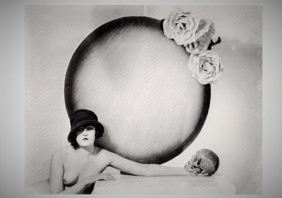 POSTCARD / DRTIKOL Frantisek / Nude woman with skull, 1930