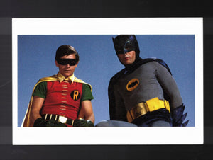 NOTE CARD / Batman + Robin against blue sky / Adam West + Burt Ward